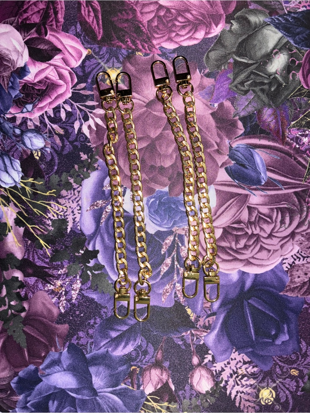 Purse strap gold chain extenders